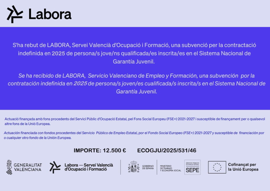 Cartel de subvención